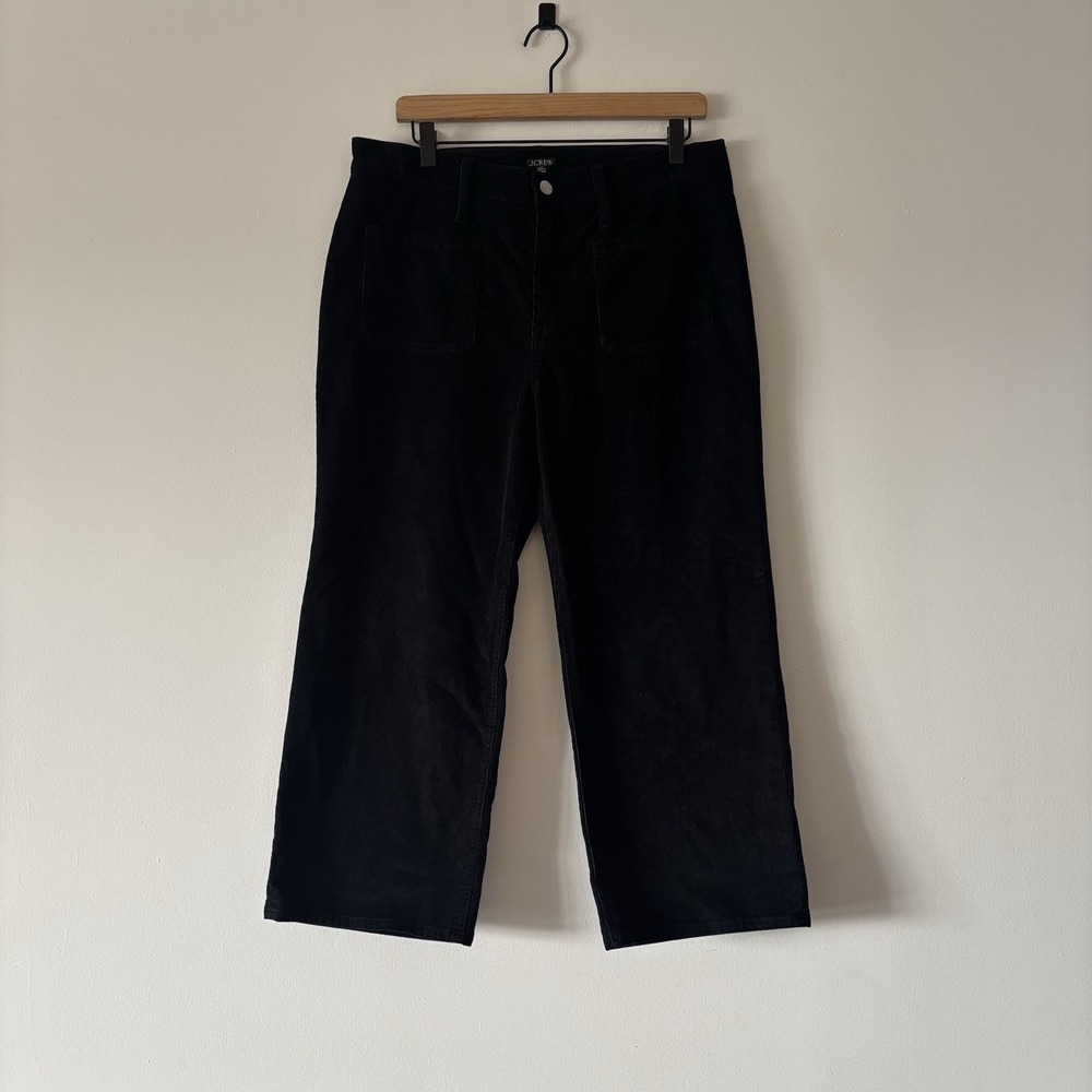 J.Crew Women's Corduroy Pants Black Women's 30 PETITE Minimalist Capsule Crop